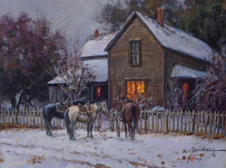 Original Painting, Cold Spell by Martin Grelle