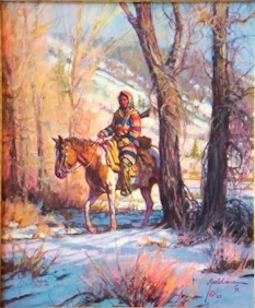 Original Painting, Winter Capote by Martin Grelle