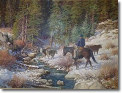 Original Painting, Late Autumn Gather by Martin Grelle