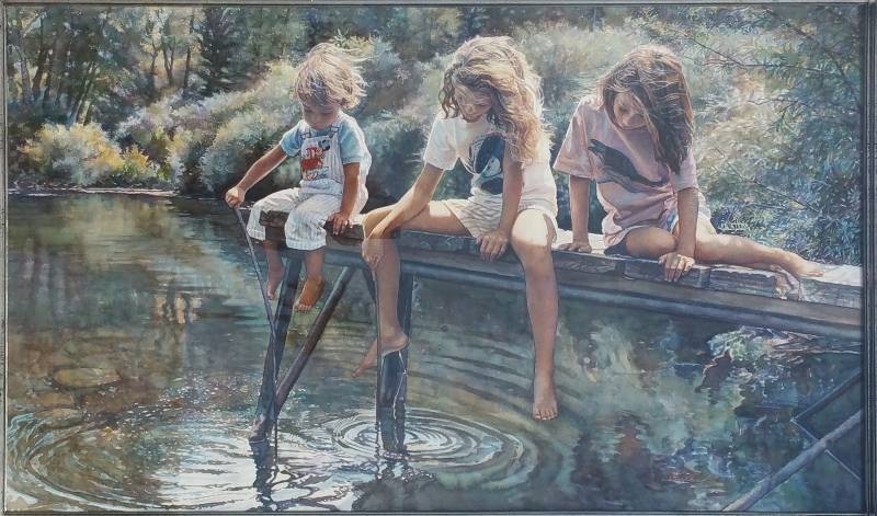 Original Painting, A World for Our Children by Steve Hanks