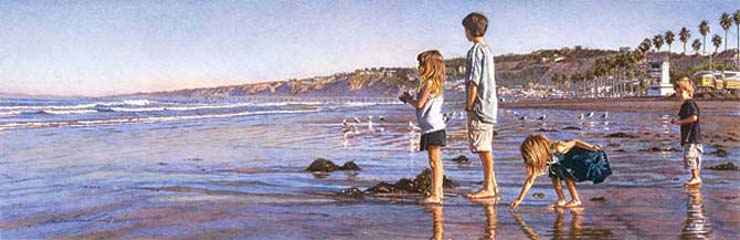 Children on La Jolla Shores by Steve Hanks