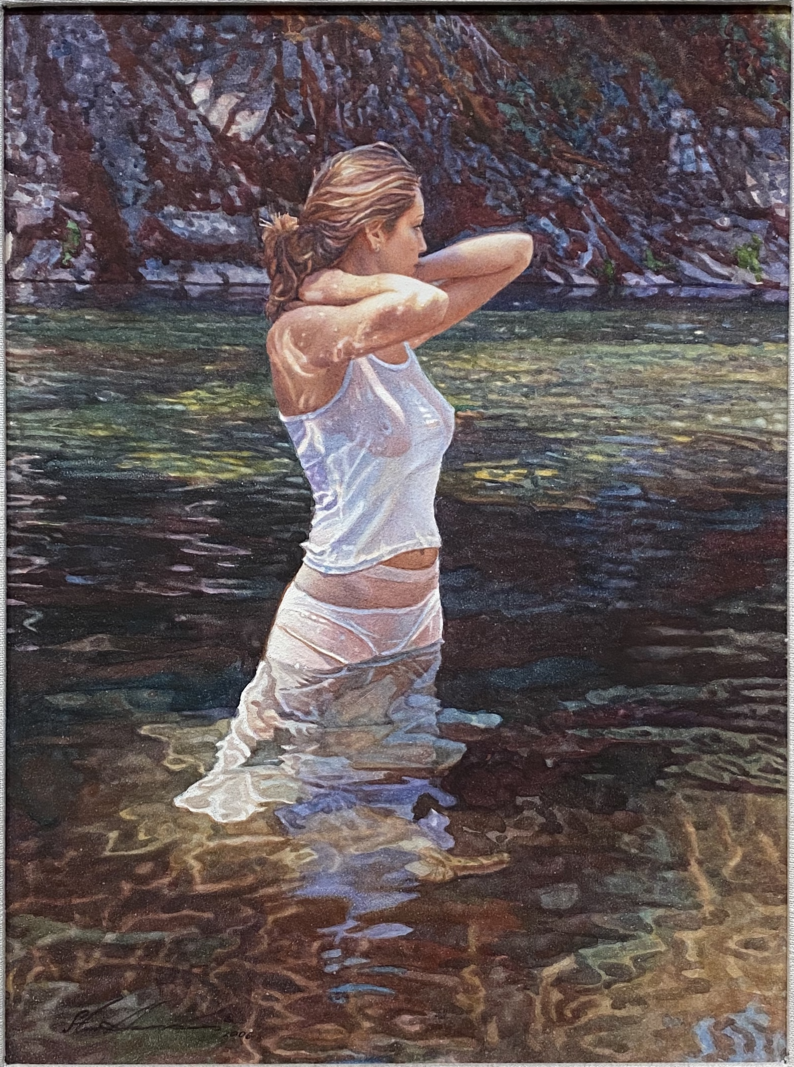 Original Painting, In Midstream by Steve Hanks