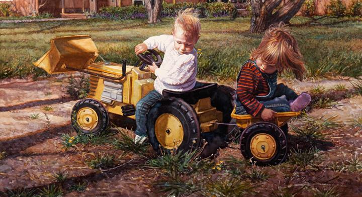 Original Painting, Precious Cargo by Steve Hanks