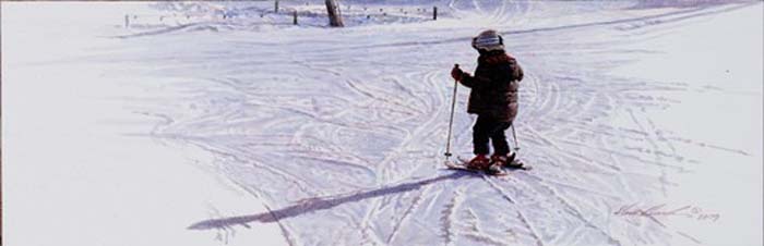 Original Painting, It's All Downhill From Here by Steve Hanks
