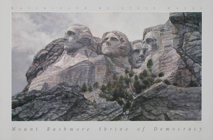 Original Painting, Mount Rushmore by Steve Hanks