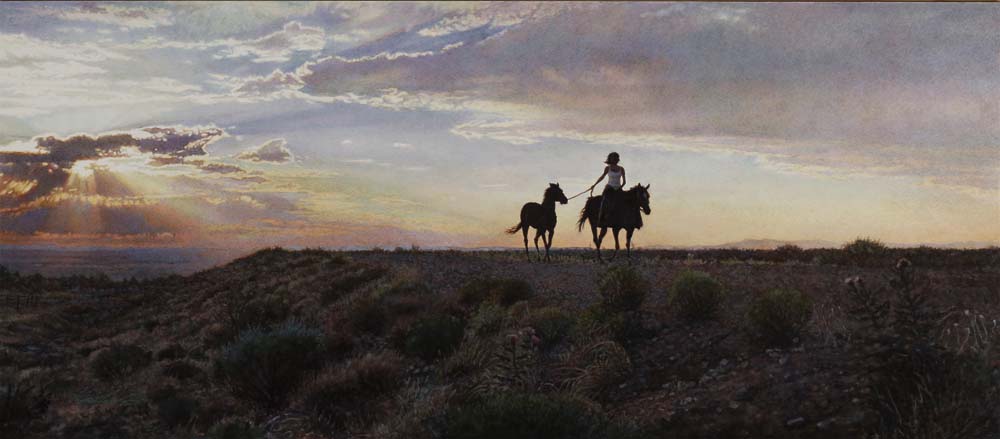 Original Painting, Summer Sunset by Steve Hanks
