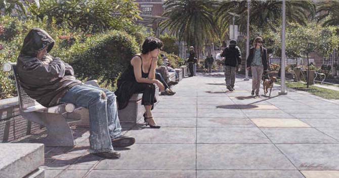 Original Painting, There Are Angels Among Us by Steve Hanks