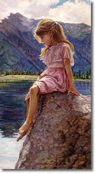 Original Painting, Child of the Lake by Steve Hanks