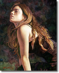 Original Painting, Listening To The Music by Steve Hanks