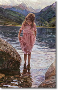 Original Painting, Steve Hanks Reflections on the Lake by Steve Hanks