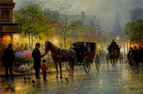 Cabbies at the Market by G. Harvey by G. Harvey