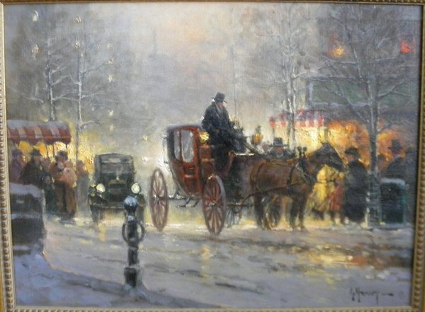 Original Painting, City Glow by G. Harvey