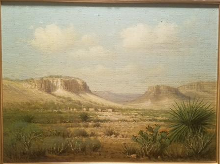 Original Painting, Adobe Village by G. Harvey