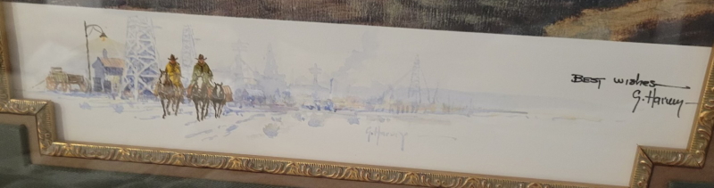 Original Painting, Boomtown Drifters Print Plus Original Remarque by G. Harvey