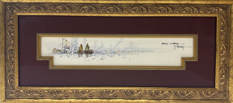 Original Painting, Boomtown Drifters Remarque by G. Harvey
