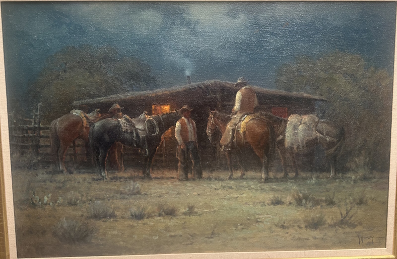 Original Painting, Cow Camp Drifter by G. Harvey