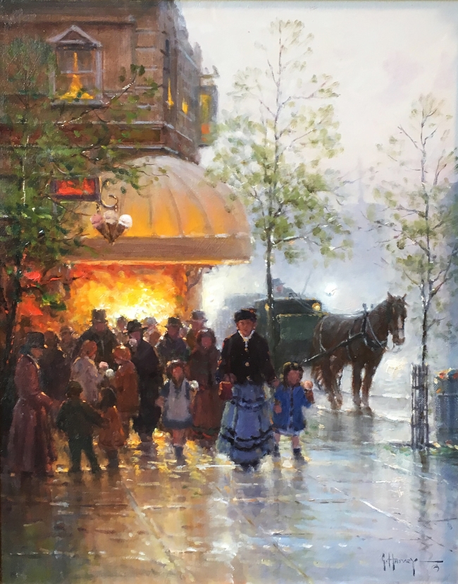 Original Painting, Happy Days by G. Harvey
