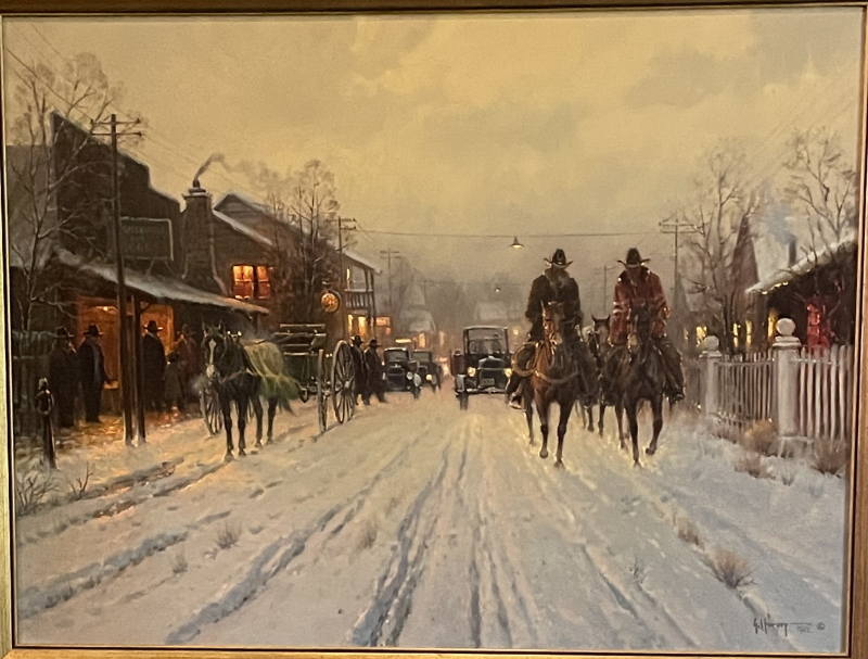 Original Painting, Hometown USA by G. Harvey