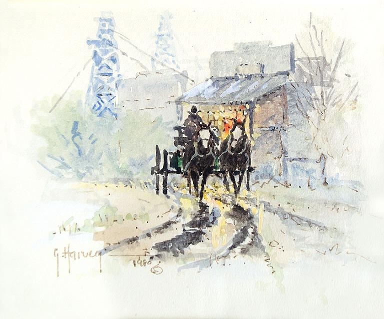 Original Painting, To Boone in Friendship by G. Harvey