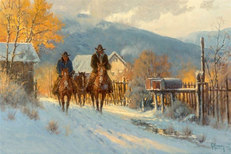 Original Painting, Two Generations by G. Harvey