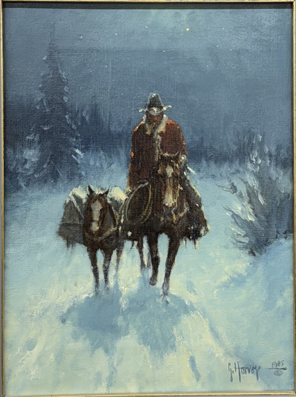 Original Painting, Winter Moon by G. Harvey