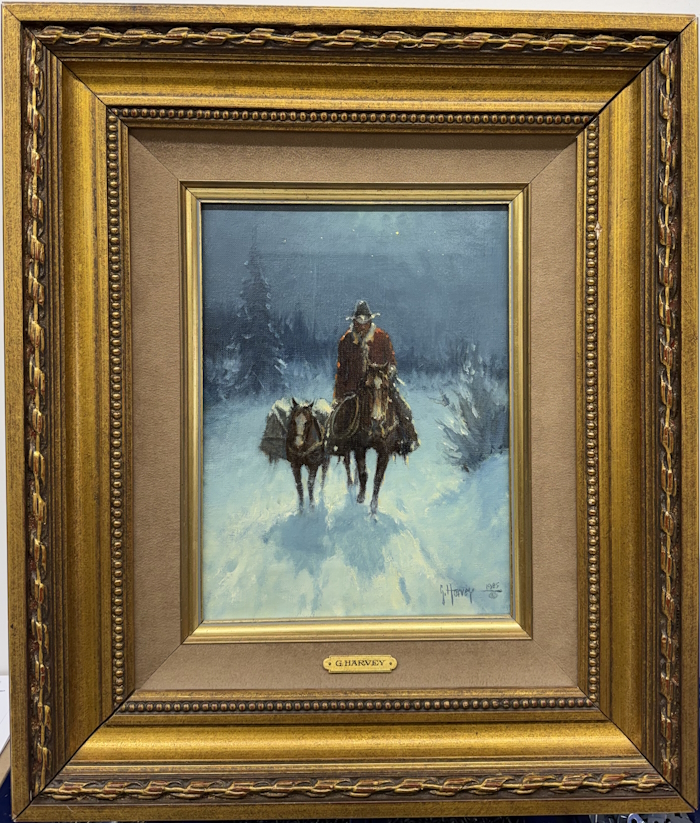 Original Painting, Winter Moon by G. Harvey