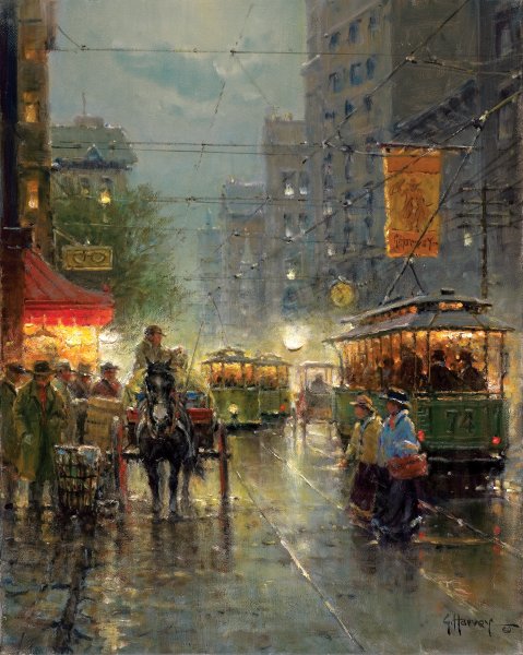 Old Dallas - Main Street by G. Harvey