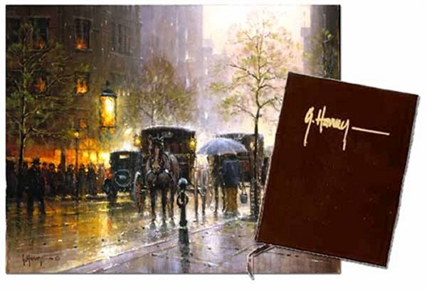 Rainy Day on Central Park South - Collector's Book - City Series by G. Harvey by G. Harvey