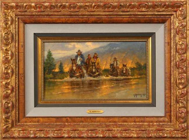 Original Painting, Rio Grande Crossing by G. Harvey