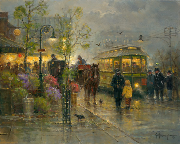 Showers Along the Trolley Line by G. Harvey