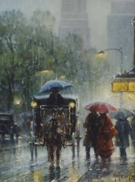 Original Painting, Spring Shower by G. Harvey