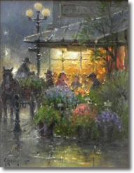 Original Painting, Day at the Market by G. Harvey