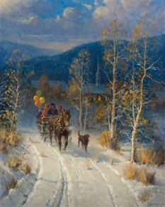 Original Painting, Jingle Bells on Powder Snow by G. Harvey