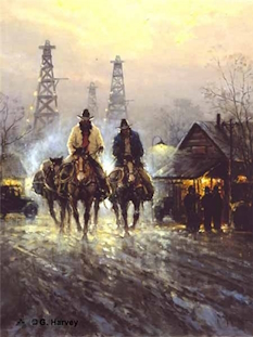 Original Painting, Lights of a New Era by G. Harvey