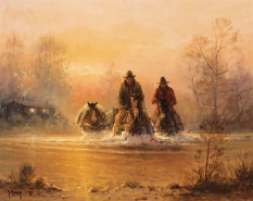 Original Painting, Texas Sunrise by G. Harvey