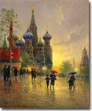 Light Rain on Red Square by G. Harvey