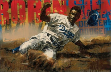 Jackie Robinson Slide by Stephen Holland