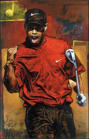 Tiger Woods - The Shot by Stephen Holland