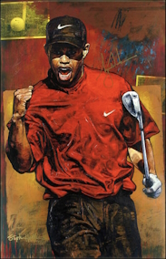 Tiger Woods - The Shot by Stephen Holland