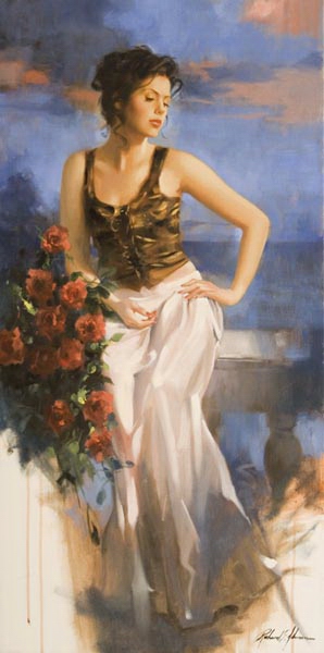Original Painting, Bella Rosa by Richard Johnson