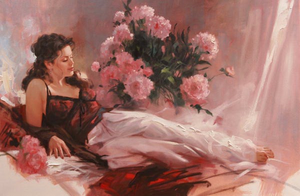 Original Painting, Ruby Morning by Richard Johnson