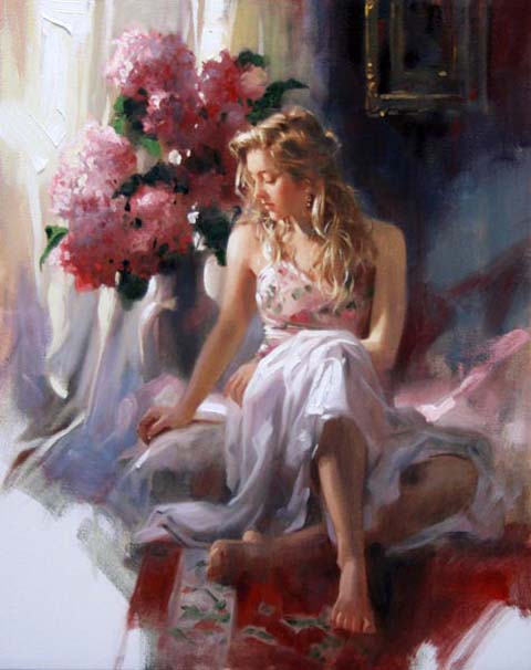 Original Painting, French Window by Richard Johnson