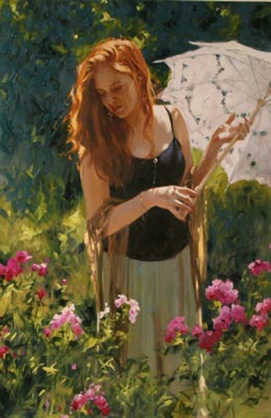 Original Painting, Phlox and Lace by Richard Johnson