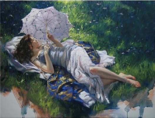 Original Painting, Secret Garden by Richard Johnson