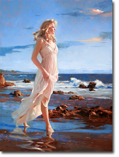 Original Painting, Ocean's Grace by Richard Johnson