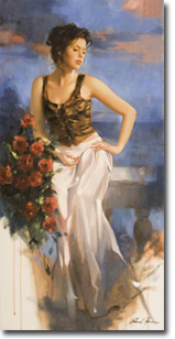 Original Painting, Bella Rosa by Richard Johnson