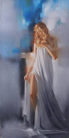 Original Painting, Blue Dawn by Richard Johnson