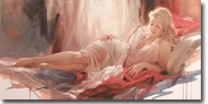 Original Painting, Golden Repose by Richard Johnson