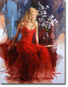 Original Painting, Garnet Dusk by Richard Johnson