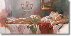 Original Painting, Golden Repose by Richard Johnson